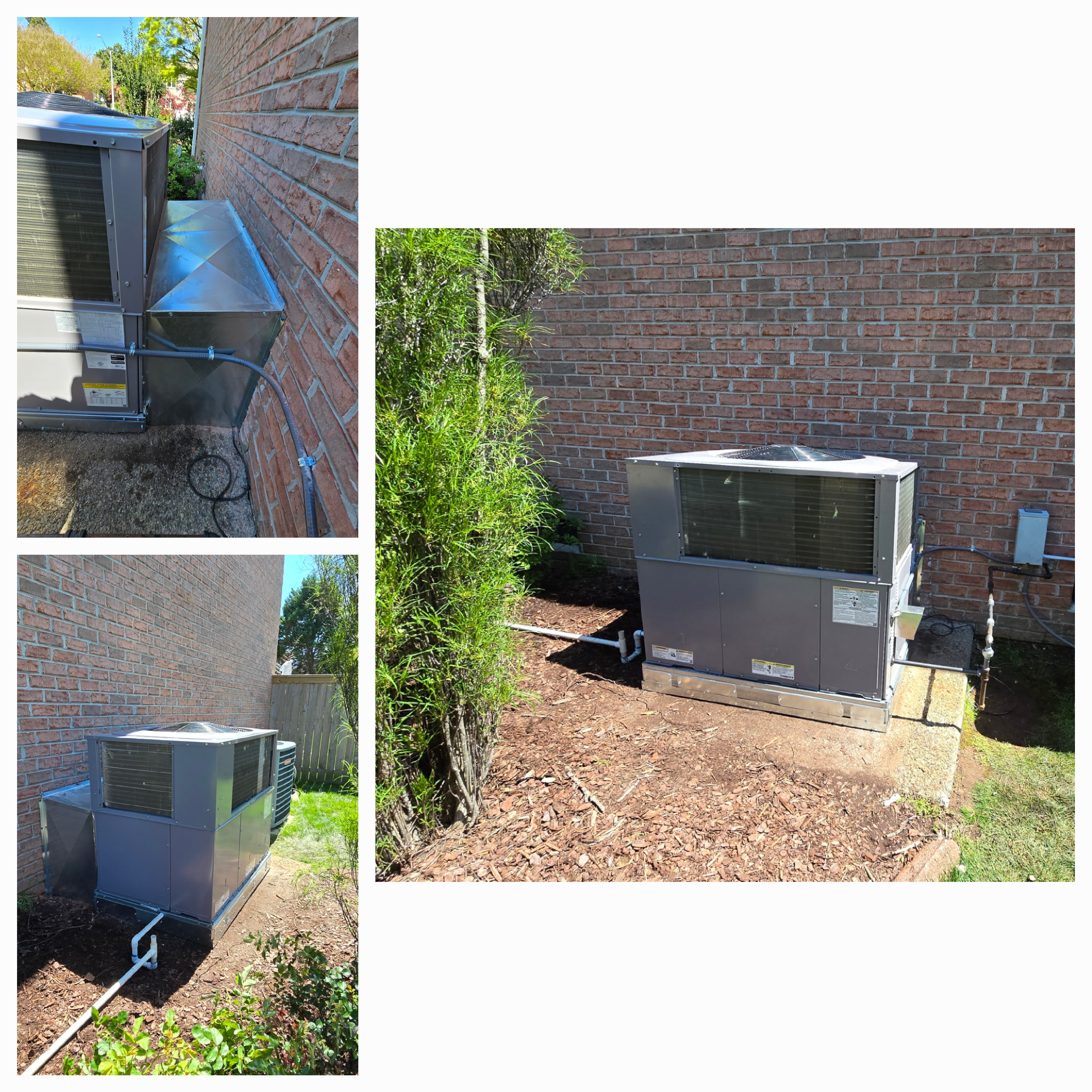 Heat pump air handler installation in garage